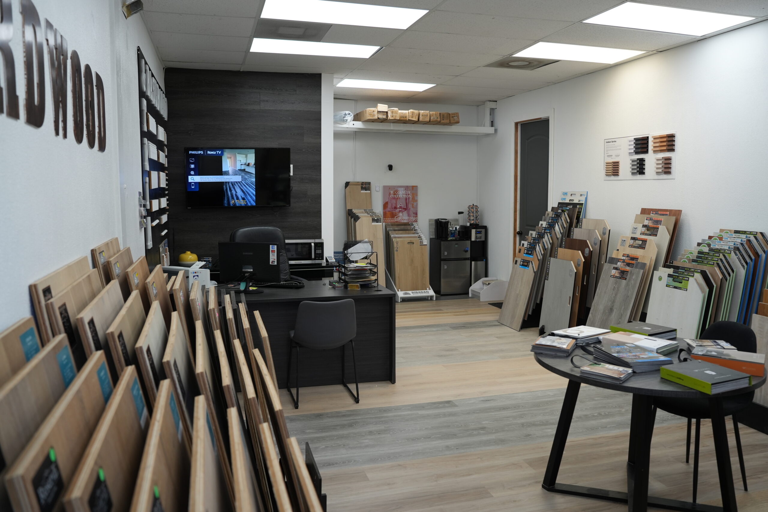 Flooring showroom with vinyl, baseboard, and hardwood in Port St Lucie