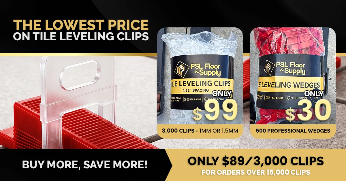The lowest price on tile leveling clips — PSL Floor & Supply