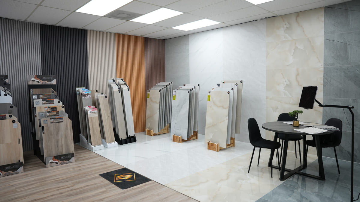 The new tile display showroom at PSL Floor & Supply in Port St. Lucie.