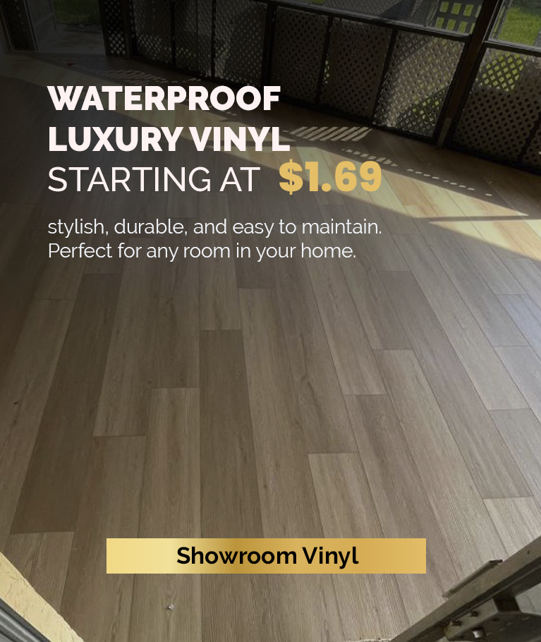 Waterproof luxury vinyl flooring starting at $1.49 from PSL Floor.