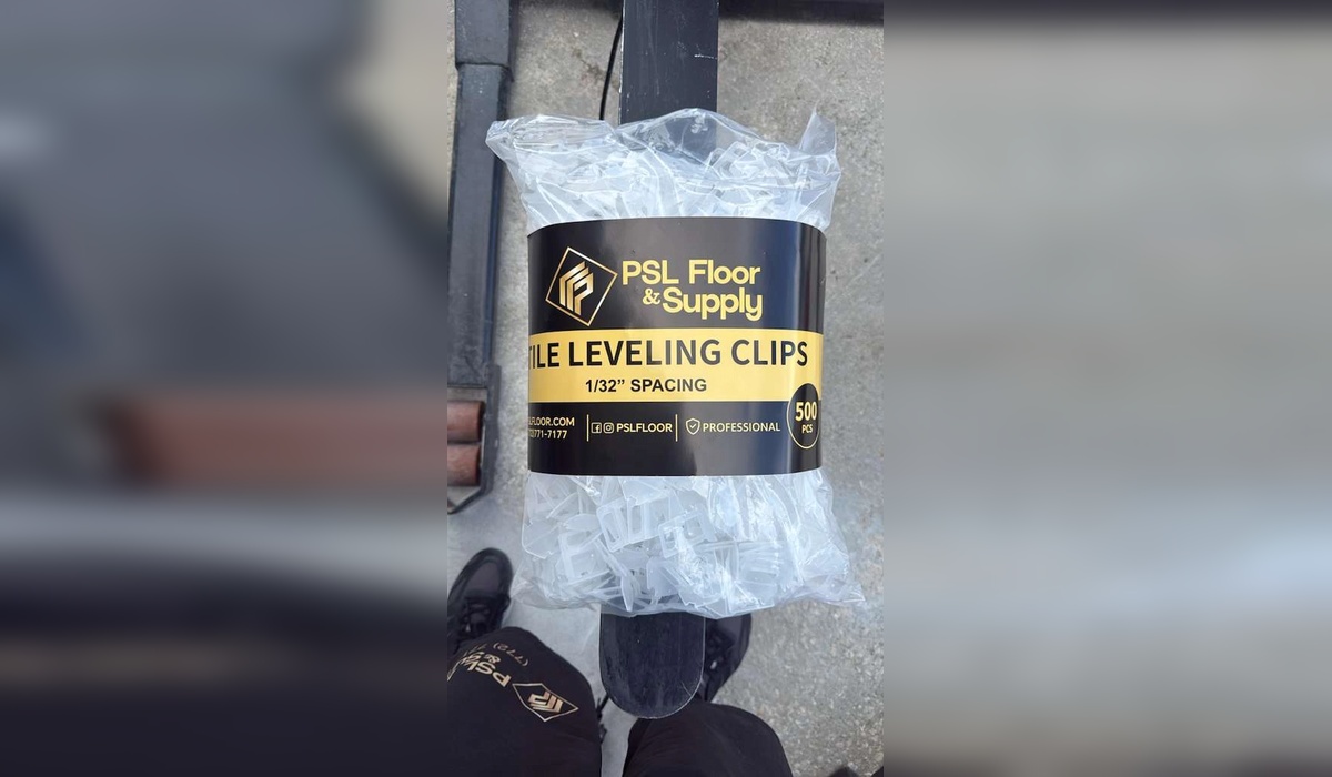 Tile leveling system — clips and wedges for lippage-free porcelain tile installation at PSL Floor & Supply Port St. Lucie