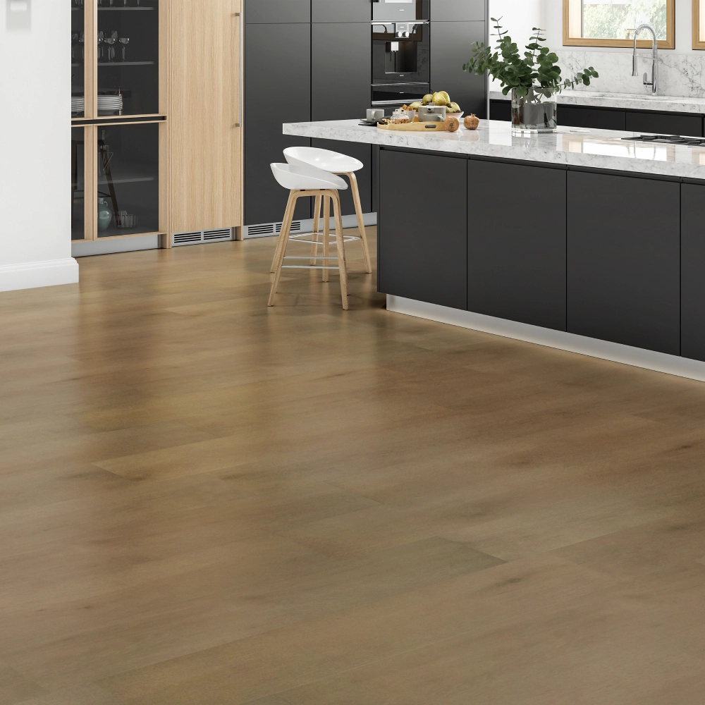 Kitchen tile flooring at PSL Floor & Supply — rectified porcelain and ceramic tile installed in a Port St. Lucie kitchen